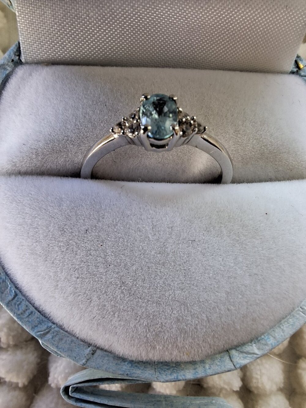Aquamarine Solitaire ring
